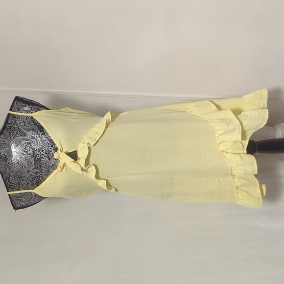 NWT Vero Moda yellow chiffon ruffle dress - Picture 2 of 12